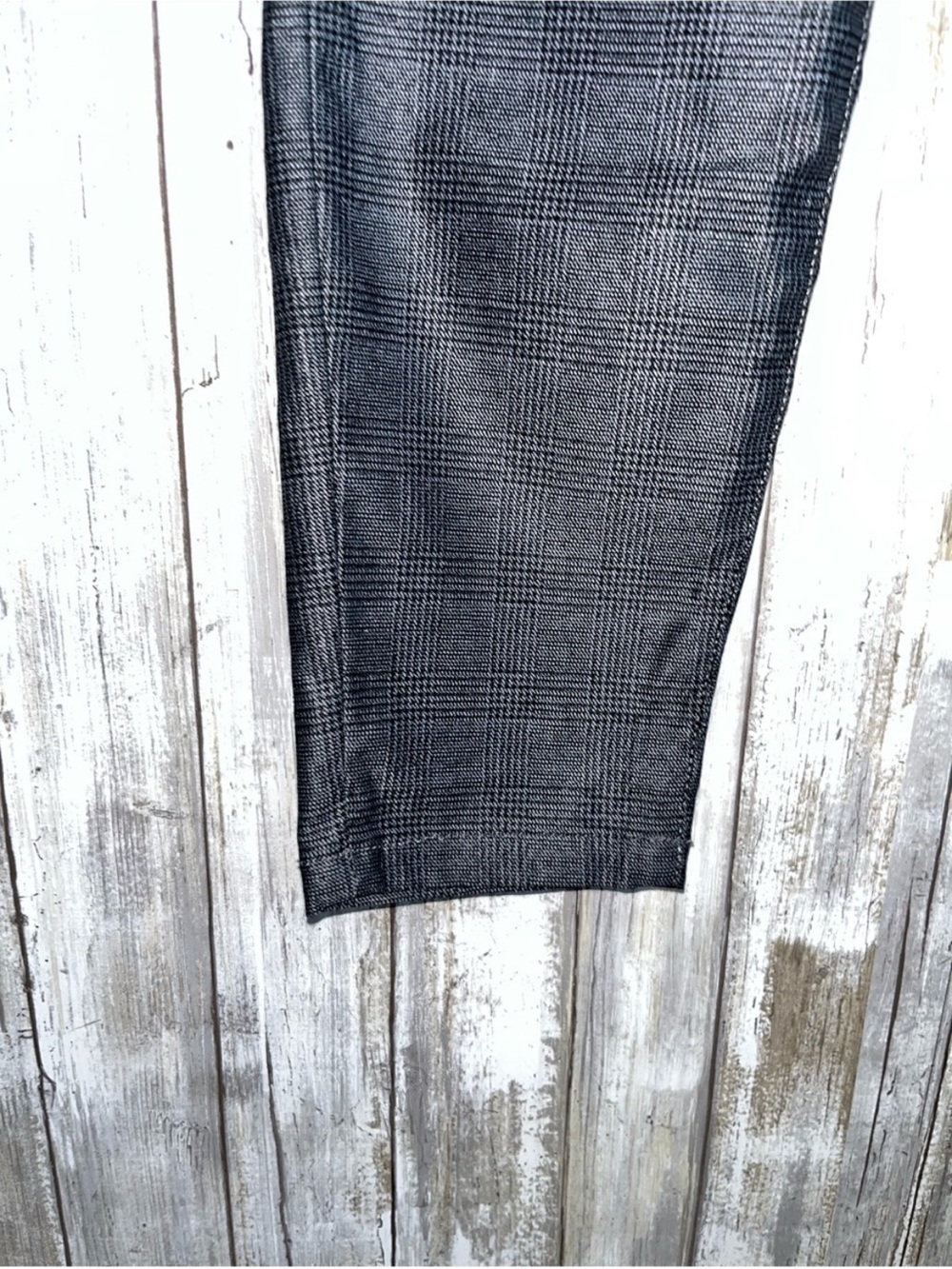 Zara Plaid Skinny Pants NWT Size 34 High Rise Gray Check Career Work Pants - Picture 2 of 6
